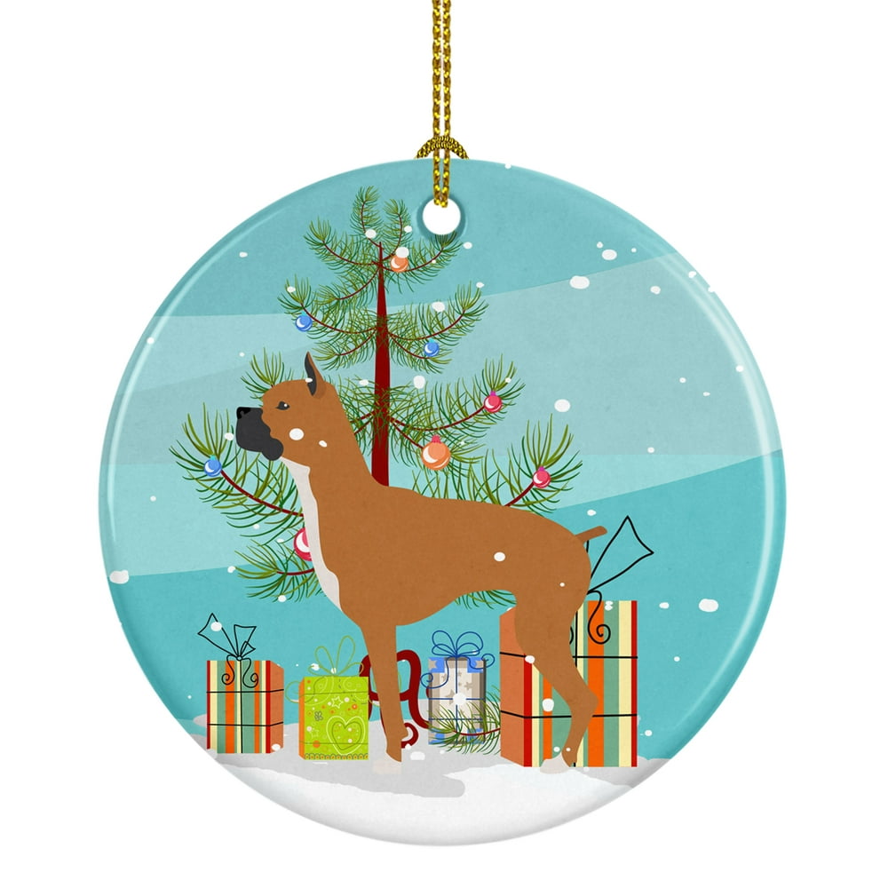 Boxer Merry Christmas Tree Ceramic Ornament - Walmart.com - Walmart.com