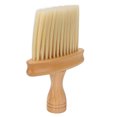 thumbnail image 3 of Cepillo de barbero para cuello, cerdas de nailon, estilo sencillo, con mango de madera, para cortar el pelo., 3 of 14