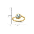 thumbnail image 4 of Gem & Harmony 14K Yellow Gold Genuine Aquamarine Promise Ring 3/5 Carat (Ctw) for Women, 4 of 6