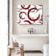 thumbnail image 6 of Red Grey Wall Art for Living Room,Canvas Picture Wall Decor for Bathroom Bedroom,Geometric Circle Modern Abstract Simple Art Painting Artwork for Office Kitchen Hallway Dining Room Home Decor 24"x32", 6 of 8