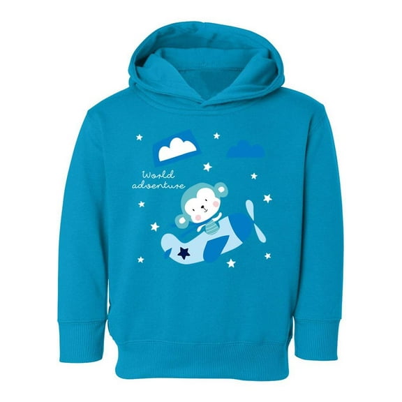 Cute Monkey In Airplane Hoodie Toddler -Image by Shutterstock,  4 Toddler