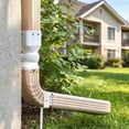 thumbnail image 5 of 2Pcs Rainwater Downspout Bracket - Heavy-Duty Galvanized Iron With Eco-Friendly Coating, Adjustable Size, Rust-Proof Anchor For Pipe Support, Easy Installation White 10.8", 5 of 5