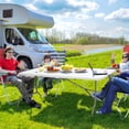 thumbnail image 3 of 6FT Heavy Duty Fold-in-Half Plastic Folding Table with Carrying Handle for Indoor Outdoor Dining Picnic Party Camping, 3 of 12