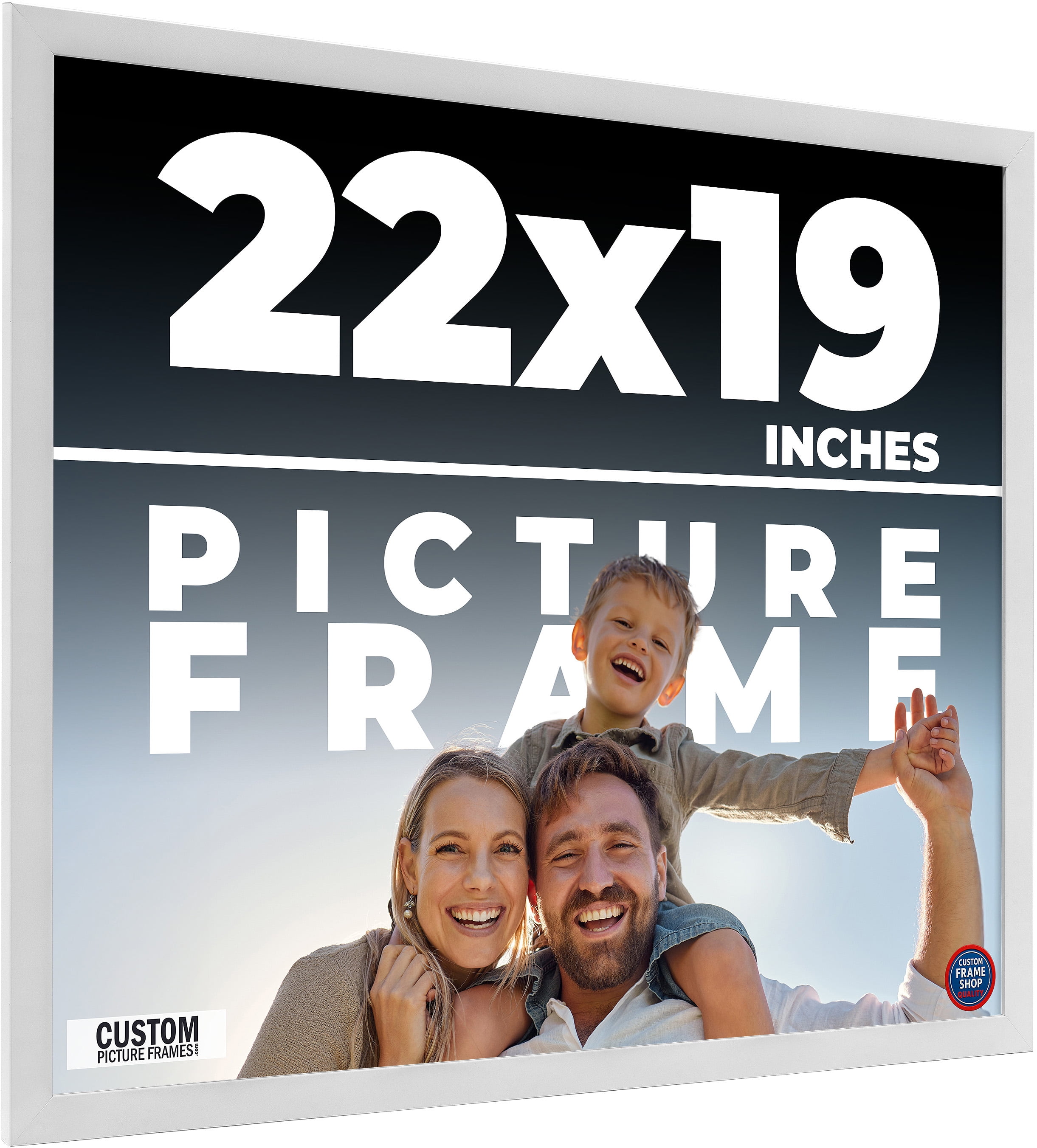 17x21 Frame White Solid Wood Picture Frame Includes UV Acrylic