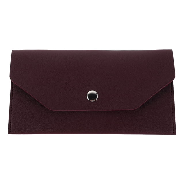 Raindrops Brown Slim Cash Envelope Wallet with Compact Design and Secure Snap Closure for Organized Storage