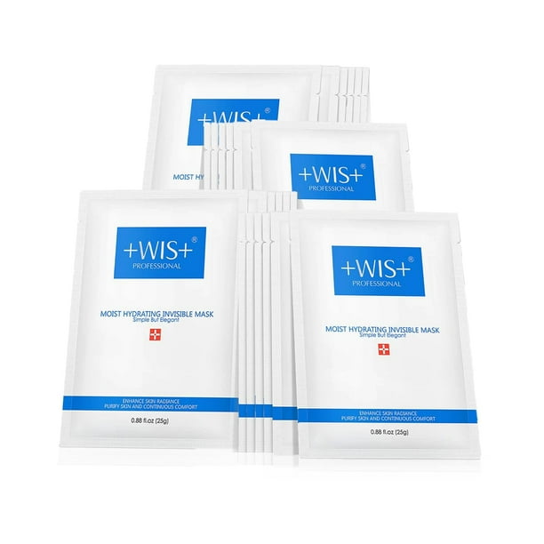 Mascarilla facial hidratante intensiva +WIS+ con suero de ácido hialurónico, 24 unidades
