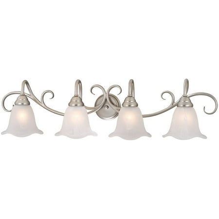 400 Watt Wind Bathroom Vanity 4 Light Fixtures With Brushed Nickel Finish Steel Material Medium 38