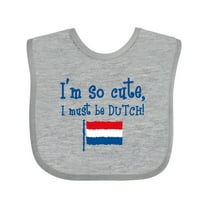 Inktastic So Cute Dutch Boys or Girls Baby Bib