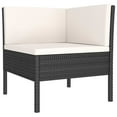 thumbnail image 3 of vidaXL 9 Piece Garden Lounge Set with Cushions Poly Rattan Black, 3056970, 3 of 7