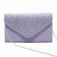 thumbnail image 1 of Sonducket Bolso tipo sobre para mujer, con broche Rectangular, diamantes de imitación, elegante, a la moda, para fiesta de negocios, bolso Bolsas de mensajero y de hombro Púrpura claro, 1 of 6