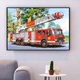 thumbnail image 4 of 5D bricolaje completo taladro diamante pintura camión de bomberos cruz puntada mosaico Kit decoración de la pared Hugtrwg Para estrenar, 4 of 8