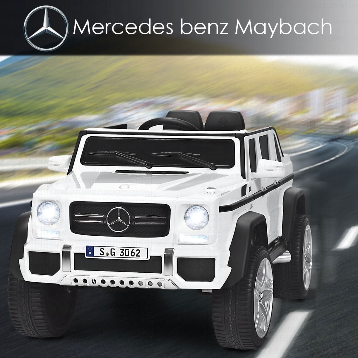 Costway Mercedes Benz 12V Electric Kids Ride On Car RC Remote Control W/Trunk White