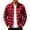 Red, variant on Plaid Shacket for Men Ghalytn Check Zip Shirt Jacket - Casual Outerwear with Pockets