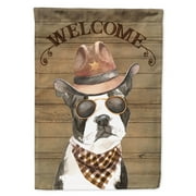 Carolines Treasures CK6291GF Boston Terrier Country Dog Flag Garden Size Small multicolor