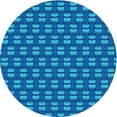 thumbnail image 1 of Ahgly Company Indoor Round Patterned Blueberry Blue Area Rugs, 3' Round, 1 of 6