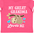 thumbnail image 4 of Inktastic My Great Grandma Loves Me with Sloth and Hearts Boys or Girls Toddler T-Shirt, 4 of 5
