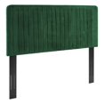 thumbnail image 1 of Pemberly Row Channel Tufted Performance Velvet Full/Queen Headboard in Emerald, 1 of 7