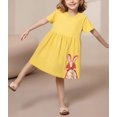 thumbnail image 3 of SXIMEE 2-7Y Toddler Girls Summer Dress Cotton Casual Short Sleeve Dresses Girls Sundress - Rabbit, 3 of 7