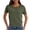 Army Green, variant on Staron Women's Casual T-Shirt Round Neck Short Sleeve Irregular Hem Solid Color Loose Fit Basic Top, Hot Pink XXL