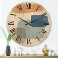 thumbnail image 2 of Designart 'Minimal Geometric and Elementary Organic Compostions XXXXXXXX' Modern Wood Wall Clock, 2 of 5