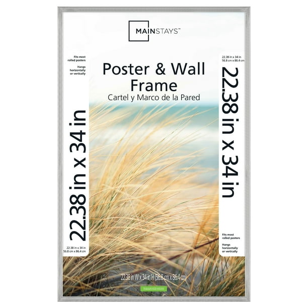 Mainstays 22x34 Silver Metallic Poster Frame
