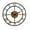 Golden roman numeral, variant on Large Metal Wall Clock Quiet Running Large Numerals for Office Home Decoration