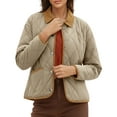 thumbnail image 6 of Women's Colorblock Quilted Jacket - Stylish Long Sleeve Coat w/Pockets, 6 of 8
