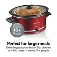 thumbnail image 2 of Hamilton Beach 8 Qt Slow Cooker, Stoneware Crock with Removable Pot, Red, 2 of 8