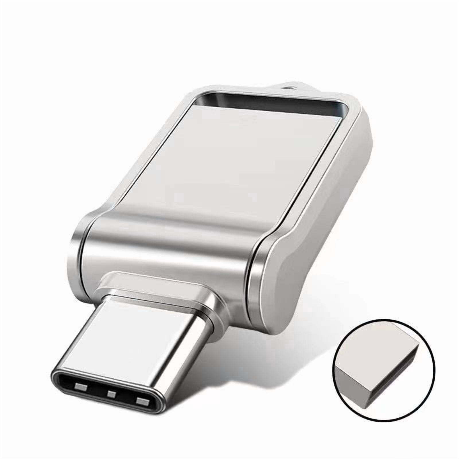 Flash Drive,USB3.0 Go USB Type-C Thumb Drive for PC,Laptop,USB C Devices(Silver）