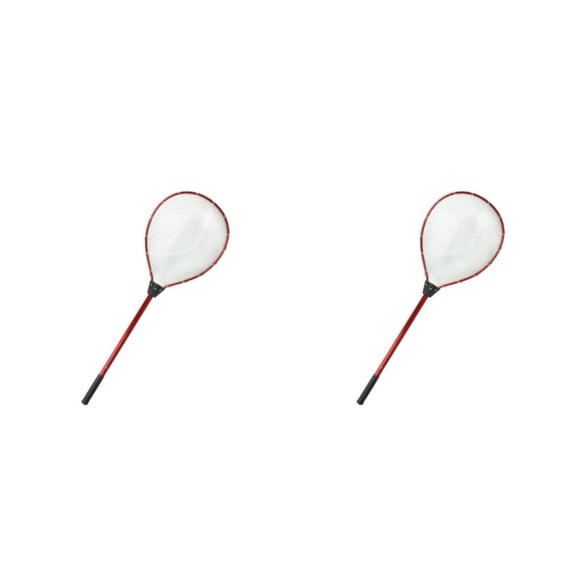 stanreset 1/2/3/5 Pêche Filets de Débarquement Canne Télescopique Accs Anti-Crochet Résistant à l'Usure Slideproof Léger Extensible à l'Extérieur Outils Rouge 2PCS