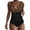 I_ Multicolor, variant on PRINxy Women Zebra Stripe Print V Neck One Piece Swimsuit, High Waist Ruched Tummy Control Padded Bathing Suit, Classic Animal Print Casual Pool Swimwear Multicolor XL