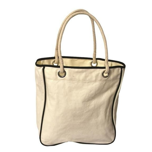 Debco TO4530 Rope Tote Bag - Natural & Black Trim