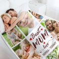 thumbnail image 3 of AISENIN Personalized Photo Blanket for Mom Gift Best Mom Ever Birthday Mother's Day for Grandma Wife Custom Bed Throws with Picture Text Name, 3 of 5