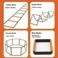 thumbnail image 2 of mmirethe Agility Football Foldable Equipment Agility Ladder Potential With Fitness Delight For Football Footwork Balance black+orange 10 grids, 2 of 6