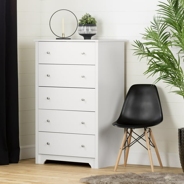 South Shore Vito 5-Drawer Chest for Adult, in Pure White
