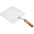 thumbnail image 2 of Stainless Steel Wire Roaster Papad Jali Wooden Handle Square with Roasting Net,Papad Jali,Roti Jali,Roaster Stainless Steel Square Roti Grill, 2 of 14