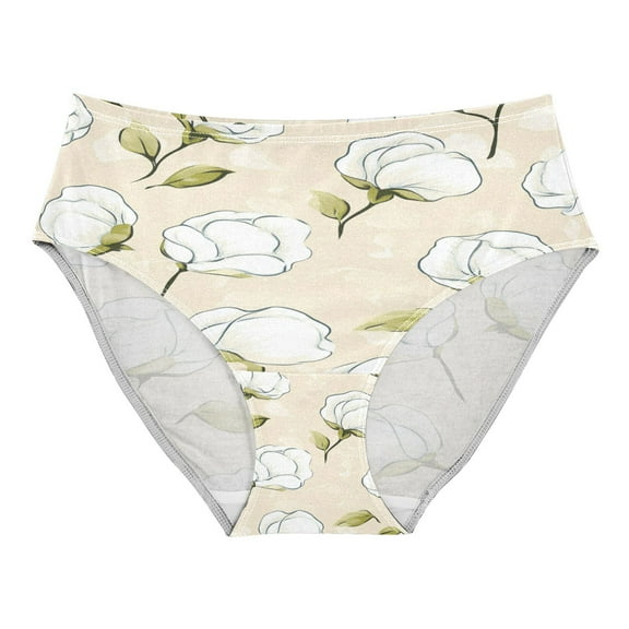 Women's Underwear Cotton Flower Pattern Hipster Panties Underwear for women, X-Small