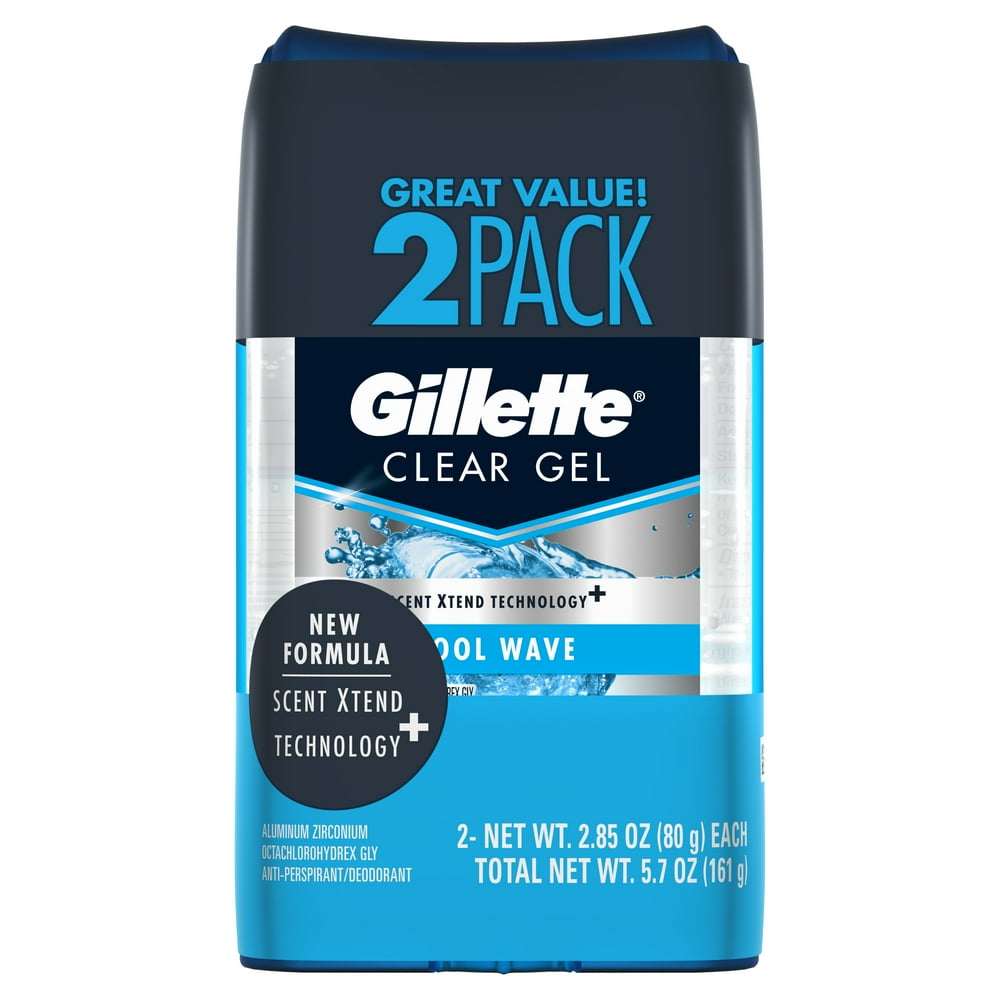 Gillette Cool Wave Clear Gel Men's Antiperspirant and Deodorant 2.85 oz
