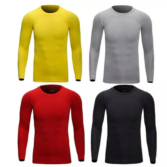 Men's Long Sleeve Thermal Underwear Winter Warm Basic Crew Tops Shirt