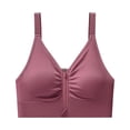 thumbnail image 2 of Vhkiploz Front Closure Wireless Bras for Women's Zip-Up Longline T-Shirt Mastectomy Bralettes Solid Workout Sporty Athletic Daily Underwears, 2 of 5