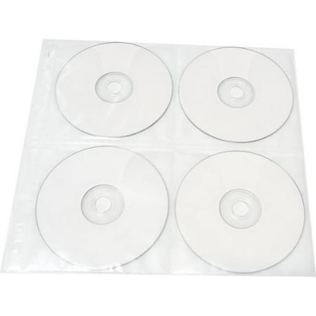 25-Pack 8 Disc CD DVD Poly Sleeves 3 Ring Binder Pages - 200 Disc ...