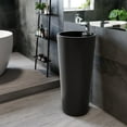 thumbnail image 2 of Monaco Circular Basin Pedestal Sink, Matte Black, 2 of 11