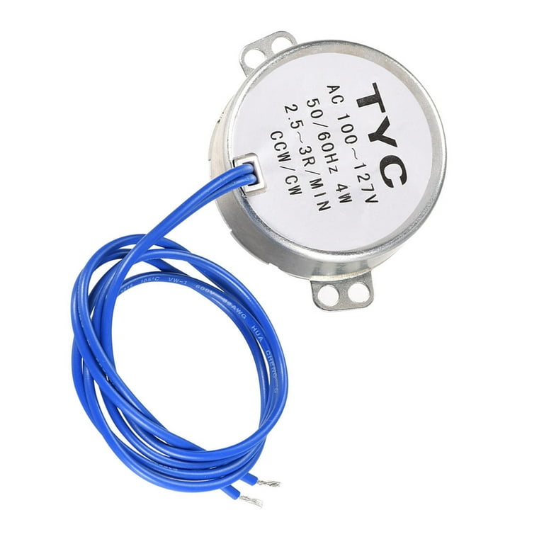 ハンドメイド用同期モーター AC 100-127V CCW/CW 4W Synchronous Motor 100-127 VAC 4W 2.5-3 RPM/MIN CCW/CW Direction