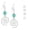 aqua, variant on Beautiful Handmade Hammered Swirl Sterling Silver Beaded Earrings - Hematite Gemstone