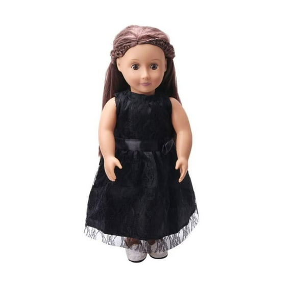 A-Waroom 1 Pcs 18 inch Doll Summer Dress Princess Dress Elegant Lace Dress with Rose Belt for 18 inch Doll