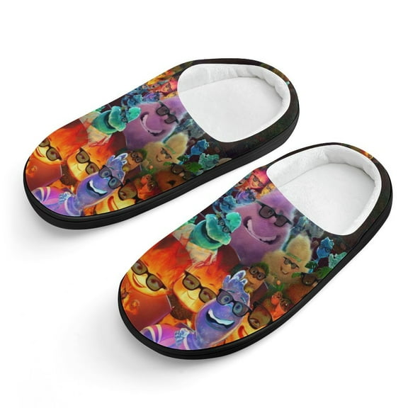 Elemental Slippers for Kids, Cute Soft Plush Anti-slip Fluffy Fuzzy House Slippers Warm Soft Plush Non-Slip Indoor Outdoor Slip-on Shoes for Boys Girls
