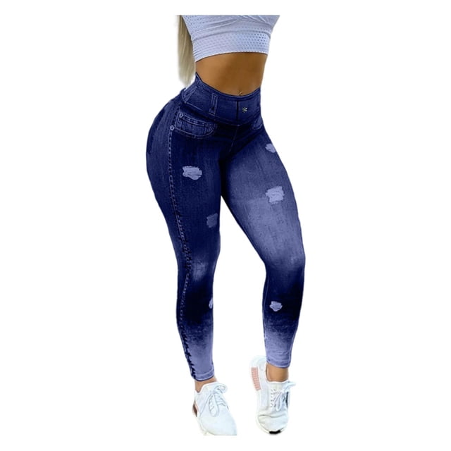 Leggings deportivos Sonducket Traje de gimnasio Yoga Correr Multicolor Azul oscuro XXL