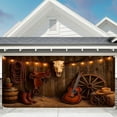 thumbnail image 1 of CREATITOY 157.5x70.9 Po Décor de Porte de Garage Rétro Western Cowboy, 1 of 6