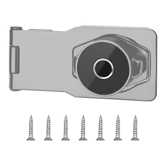 lanema multifunction Keyed Hasp Lock Drawer Gate Lock Multipurpose Fingerprints Lock 5" Screen Lock set for Garden door & Cupboard