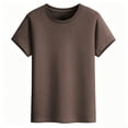 thumbnail image 4 of T Shirts for Man, Mens Solid Color T Shirts Short Sleeve Lightweight Crew Neck Soft Fitted T-Shirt Casual Summer Classic Basic Tee Tops Coffee XXL, 4 of 7